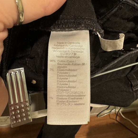 Madewell The Perfect Vintage Flare Jeans Black Denim Size 28 - Picture 7 of 7